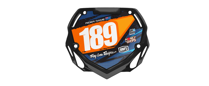 Box BMX Number Plate Graphics - Frekz Orange