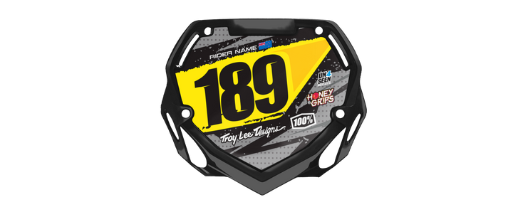 Box BMX Number Plate Graphics - Frekz Yellow