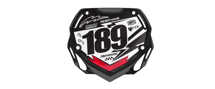 Box BMX Number Plate Graphics - Scribble Red