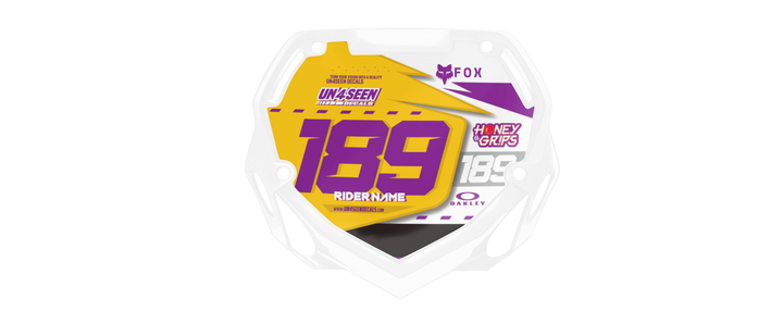 Box BMX Number Plate Graphics - Speedway Purple