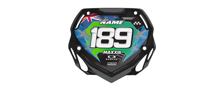 Box BMX Number Plate Graphics - States Green