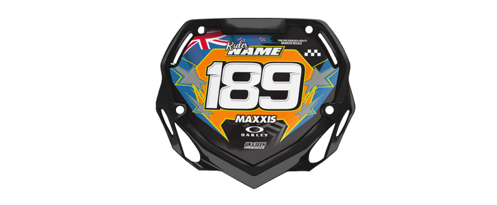 Box BMX Number Plate Graphics - States Orange