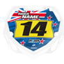 Box BMX Number Plate Graphics - Flags Yellow