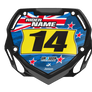 Box BMX Number Plate Graphics - Flags Yellow