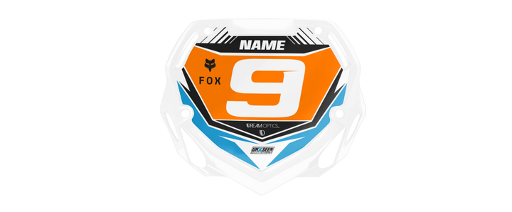Box BMX Number Plate Graphics - Gcn Orange
