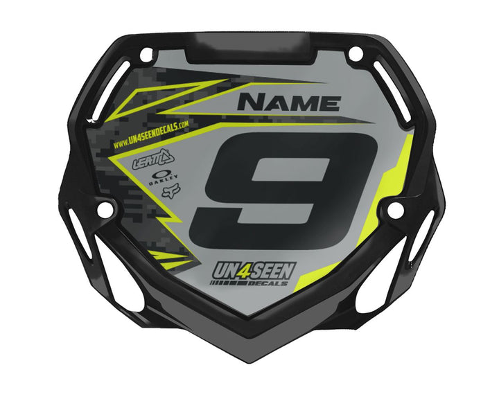 Box BMX Number Plate Graphics - Mellow Yellow